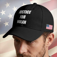 Justice for Nolan Baseball Cap Support and Rememberence Memorial