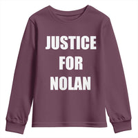 Justice for Nolan Youth Sweatshirt Support and Rememberence Memorial