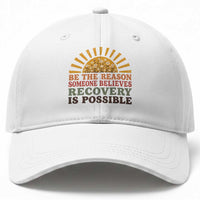 Recovery Sobriety Baseball Cap Sober Life Believes Recovery is Possible Hippie Vintage Graphic