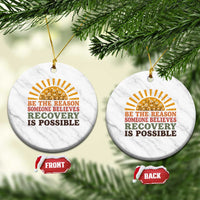Recovery Sobriety Ceramic Ornament Sober Life Believes Recovery is Possible Hippie Vintage Graphic