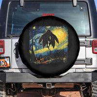 Mothman Spare Tire Cover Starry Night Van Gogh Cryptid Lover - Wonder Print Shop