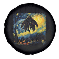 Mothman Spare Tire Cover Starry Night Van Gogh Cryptid Lover - Wonder Print Shop