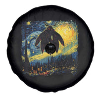 Mothman Spare Tire Cover Starry Night Van Gogh Cryptid Lover - Wonder Print Shop