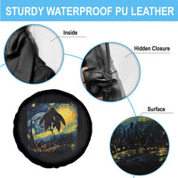 Mothman Spare Tire Cover Starry Night Van Gogh Cryptid Lover - Wonder Print Shop