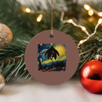 Mothman Ceramic Ornament Starry Night Van Gogh Cryptid Lover - Wonder Print Shop