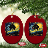 Mothman Ceramic Ornament Starry Night Van Gogh Cryptid Lover - Wonder Print Shop