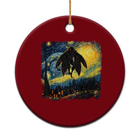 Mothman Ceramic Ornament Starry Night Van Gogh Cryptid Lover - Wonder Print Shop