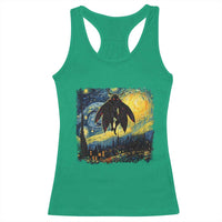 Mothman Racerback Tank Top Starry Night Van Gogh Cryptid Lover - Wonder Print Shop