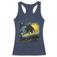 Mothman Racerback Tank Top Starry Night Van Gogh Cryptid Lover - Wonder Print Shop