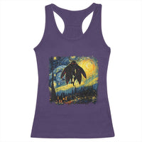 Mothman Racerback Tank Top Starry Night Van Gogh Cryptid Lover - Wonder Print Shop