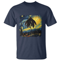 Mothman T Shirt Starry Night Van Gogh Cryptid Lover - Wonder Print Shop