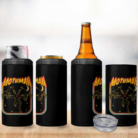 Retro Mothman 4 in 1 Can Cooler Tumbler Vintage Comicbook Style Cryptid Lore Cryptozoology - Wonder Print Shop