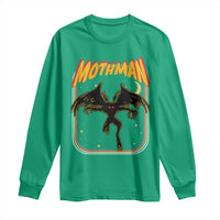 Retro Mothman Long Sleeve Shirt Vintage Comicbook Style Cryptid Lore Cryptozoology - Wonder Print Shop