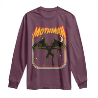 Retro Mothman Long Sleeve Shirt Vintage Comicbook Style Cryptid Lore Cryptozoology - Wonder Print Shop