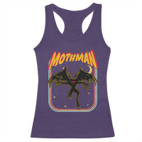 Retro Mothman Racerback Tank Top Vintage Comicbook Style Cryptid Lore Cryptozoology - Wonder Print Shop
