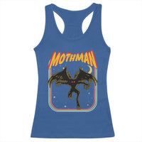 Retro Mothman Racerback Tank Top Vintage Comicbook Style Cryptid Lore Cryptozoology - Wonder Print Shop