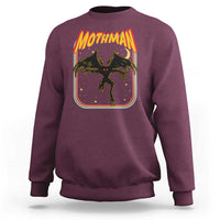 Retro Mothman Sweatshirt Vintage Comicbook Style Cryptid Lore Cryptozoology - Wonder Print Shop