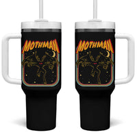 Retro Mothman Tumbler With Handle Vintage Comicbook Style Cryptid Lore Cryptozoology - Wonder Print Shop