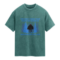 Funny Mothman Fat Ass Washed Cotton T-Shirt Vintage Cryptid Funny Moth Man Meme