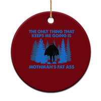 Funny Mothman Fat Ass Ceramic Ornament Vintage Cryptid Funny Moth Man Meme - Wonder Print Shop