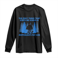 Funny Mothman Fat Ass Long Sleeve Shirt Vintage Cryptid Funny Moth Man Meme - Wonder Print Shop
