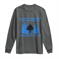Funny Mothman Fat Ass Long Sleeve Shirt Vintage Cryptid Funny Moth Man Meme - Wonder Print Shop