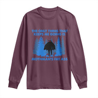 Funny Mothman Fat Ass Long Sleeve Shirt Vintage Cryptid Funny Moth Man Meme - Wonder Print Shop