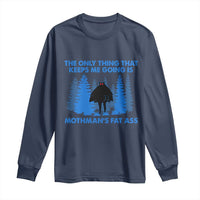 Funny Mothman Fat Ass Long Sleeve Shirt Vintage Cryptid Funny Moth Man Meme - Wonder Print Shop