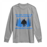 Funny Mothman Fat Ass Long Sleeve Shirt Vintage Cryptid Funny Moth Man Meme - Wonder Print Shop