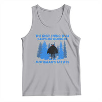 Funny Mothman Fat Ass Tank Top Vintage Cryptid Funny Moth Man Meme - Wonder Print Shop
