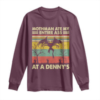 Funny Mothman Eat My Entire Ass Long Sleeve Shirt Vintage Cryptid Funny Mothman Meme - Wonder Print Shop