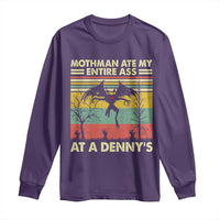 Funny Mothman Eat My Entire Ass Long Sleeve Shirt Vintage Cryptid Funny Mothman Meme - Wonder Print Shop
