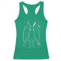 Creepy Cute Mothman Racerback Tank Top Alt Goth Grunge Horror Aesthetic Cryptid - Wonder Print Shop