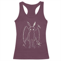 Creepy Cute Mothman Racerback Tank Top Alt Goth Grunge Horror Aesthetic Cryptid - Wonder Print Shop