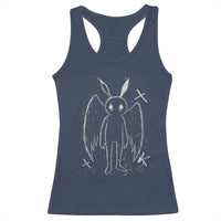 Creepy Cute Mothman Racerback Tank Top Alt Goth Grunge Horror Aesthetic Cryptid - Wonder Print Shop