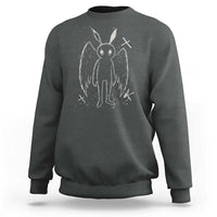 Creepy Cute Mothman Sweatshirt Alt Goth Grunge Horror Aesthetic Cryptid - Wonder Print Shop