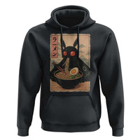 Funny Mothman Ramen Hoodie Japanese Kawaii Noodles Cryptid Retro Manga Anime - Wonder Print Shop