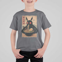 Funny Mothman Ramen T Shirt For Kid Japanese Kawaii Noodles Cryptid Retro Manga Anime - Wonder Print Shop