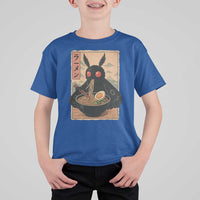 Funny Mothman Ramen T Shirt For Kid Japanese Kawaii Noodles Cryptid Retro Manga Anime - Wonder Print Shop