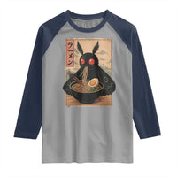 Funny Mothman Ramen Raglan Shirt Japanese Kawaii Noodles Cryptid Retro Manga Anime - Wonder Print Shop