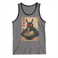 Funny Mothman Ramen Tank Top Japanese Kawaii Noodles Cryptid Retro Manga Anime - Wonder Print Shop