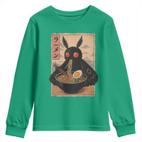 Funny Mothman Ramen Youth Sweatshirt Japanese Kawaii Noodles Cryptid Retro Manga Anime - Wonder Print Shop
