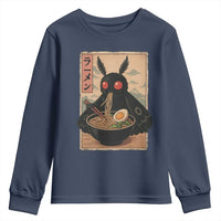 Funny Mothman Ramen Youth Sweatshirt Japanese Kawaii Noodles Cryptid Retro Manga Anime - Wonder Print Shop