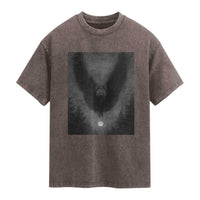 Mothman Washed Cotton T-Shirt Horror Poster Halloween Cryptid Lover