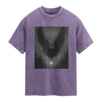 Mothman Washed Cotton T-Shirt Horror Poster Halloween Cryptid Lover