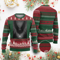 Mothman Ugly Christmas Sweater Horror Poster Halloween Cryptid Lover - Wonder Print Shop