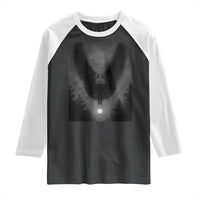 Mothman Raglan Shirt Horror Poster Halloween Cryptid Lover - Wonder Print Shop