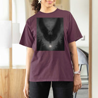Mothman T Shirt For Women Horror Poster Halloween Cryptid Lover - Wonder Print Shop