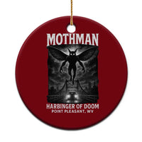 Mothman Ceramic Ornament Horror Poster Halloween Harbinger of Doom Cryptid Creature - Wonder Print Shop