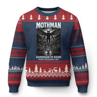 Mothman Ugly Christmas Sweater Horror Poster Halloween Harbinger of Doom Cryptid Creature - Wonder Print Shop